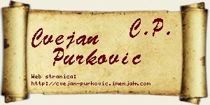 Cvejan Purković vizit kartica